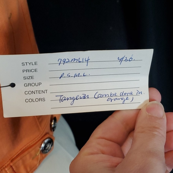 Allen B by Allen Schwartz tangerine vest, M/L - Picture 8 of 11